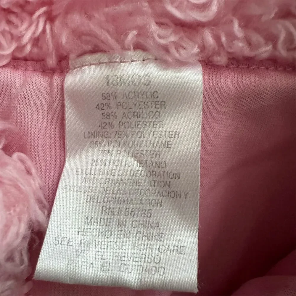 Disney  Pink Faux Fur Vest Winnie the Pooh Embroidery Size 18 months